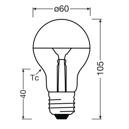 LED žiarovka so zrkadlovým vrchlíkom SUPERSTAR E27/7W/230V 2700K zlatá - Osram