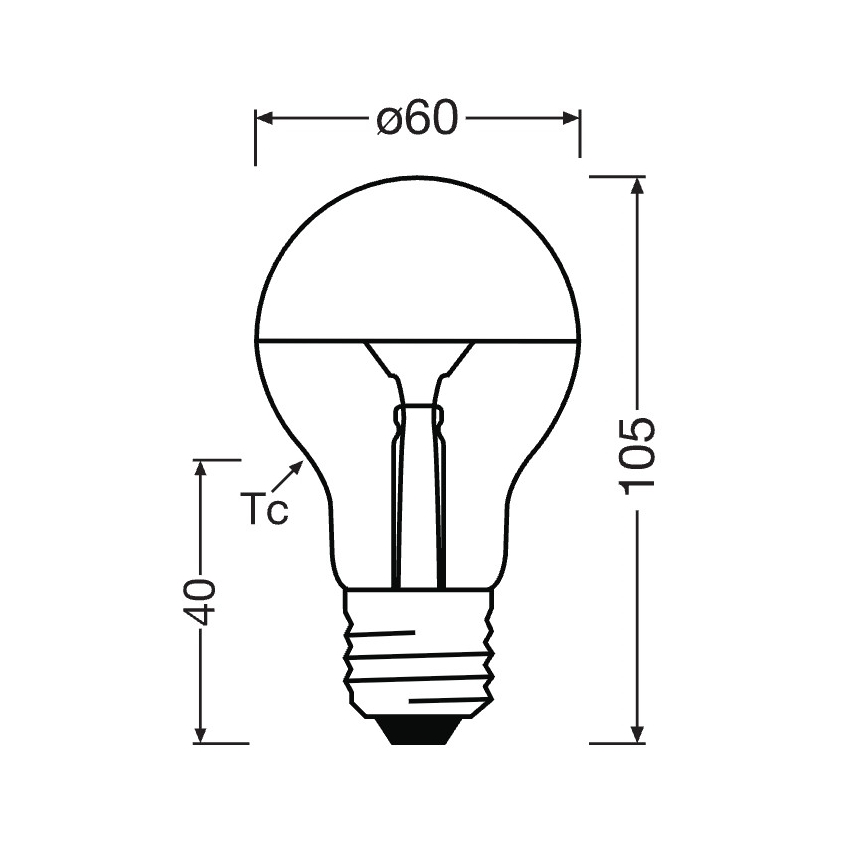 LED žiarovka so zrkadlovým vrchlíkom SUPERSTAR E27/7W/230V 2700K zlatá - Osram