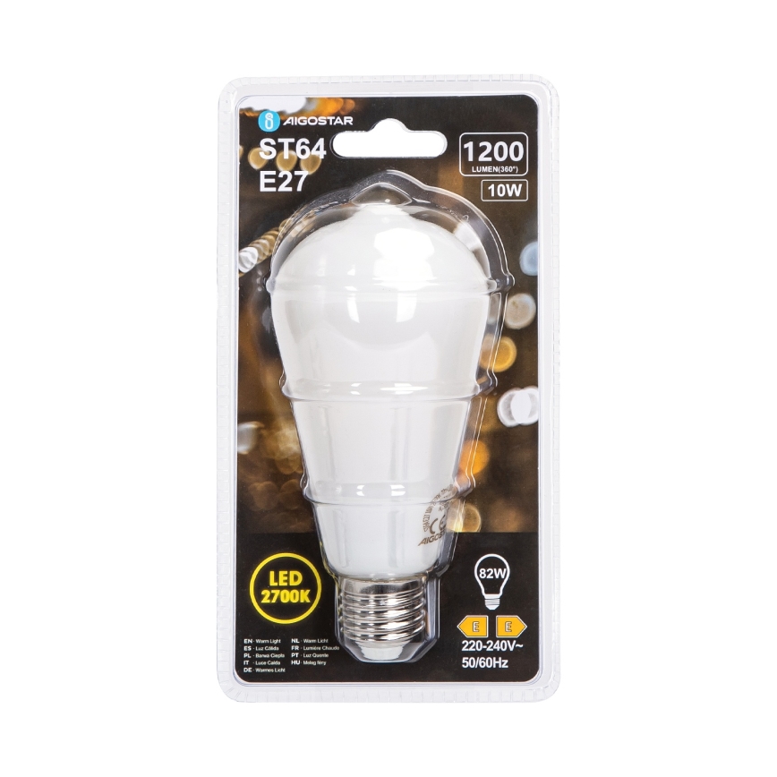 LED žiarovka ST64 E27/10W/230V 2700K - Aigostar