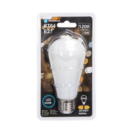 LED Žiarovka ST64 E27/10W/230V 6500K - Aigostar