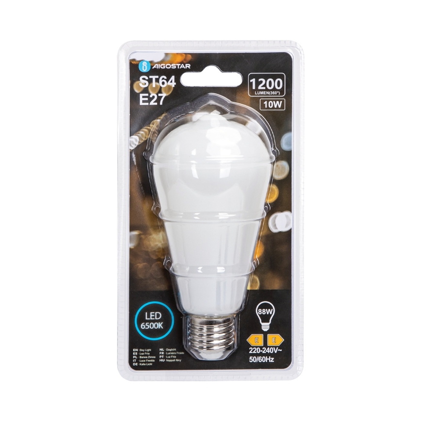 LED Žiarovka ST64 E27/10W/230V 6500K - Aigostar