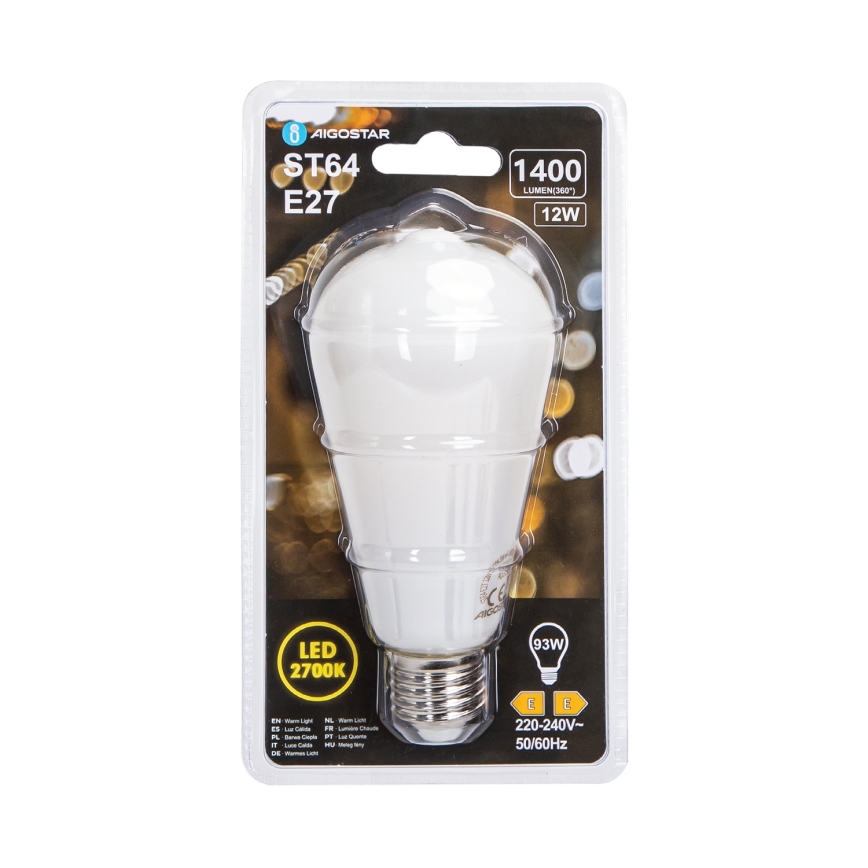 LED žiarovka ST64 E27/12W/230V 320° 2700K - Aigostar