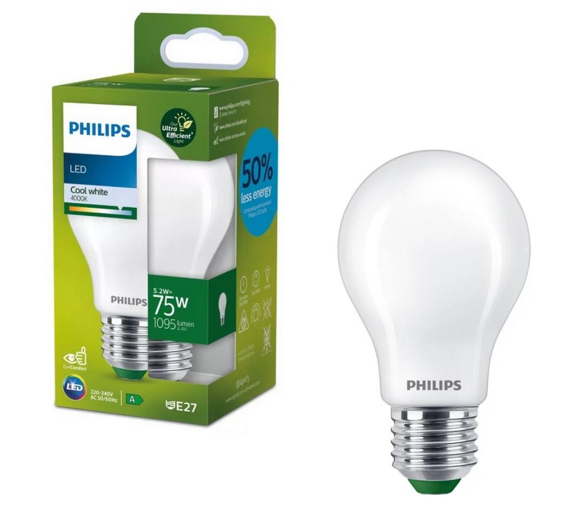 LED žiarovka ULTRAEFFICIENT Philips A60 E27/5,2W/230V 4000K 8720169187931