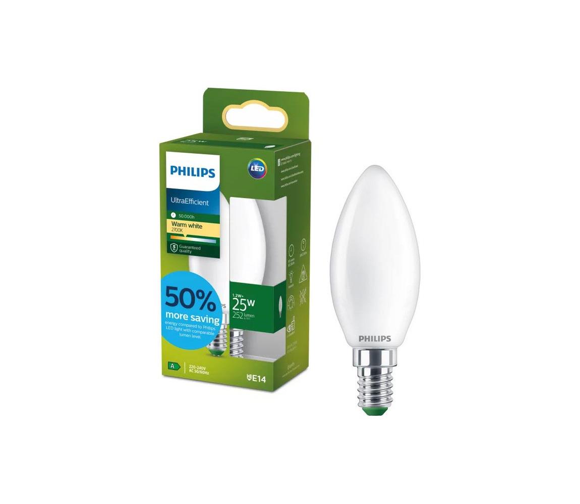LED žiarovka ULTRAEFFICIENT Philips B35 E14/1,2W/230V 2700K 872110305215500