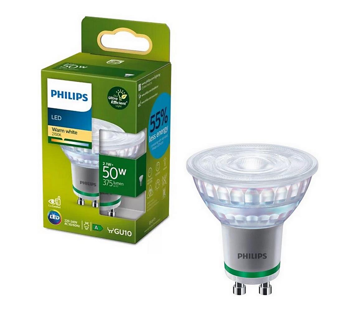 LED žiarovka ULTRAEFFICIENT Philips PAR16 GU10/2,1W/230V 2700K 8720169194830