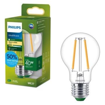 LED žiarovka ULTRAEFFICIENT VINTAGE Philips A60 E27/2,3W/230V 2700K