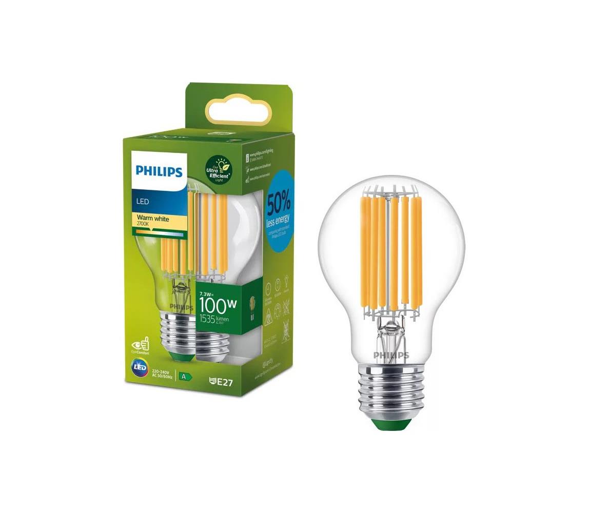 LED žiarovka ULTRAEFFICIENT VINTAGE Philips A60 E27/7,3W/230V 2700K 8720169187979