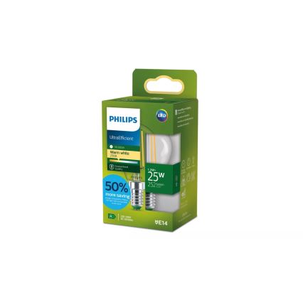 LED Žiarovka ULTRAEFFICIENT VINTAGE Philips P45 E14/1,2W/230V 2700K