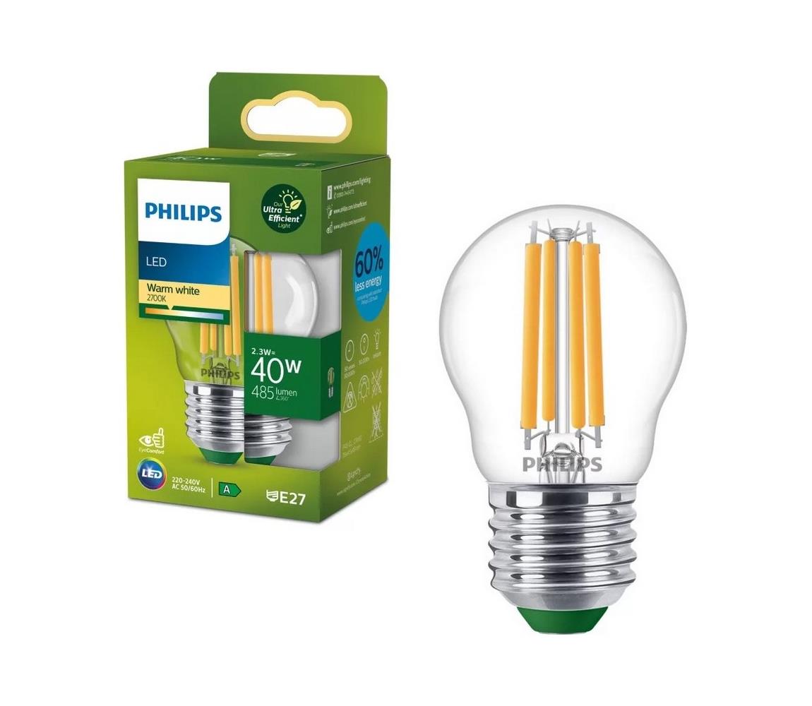 LED žiarovka ULTRAEFFICIENT VINTAGE Philips P45 E27/2,3W/230V 2700K 8720169188198