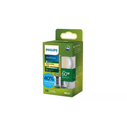 LED žiarovka ULTRAEFFICIENT VINTAGE Philips P45 E27/3,8W/230V 2700K
