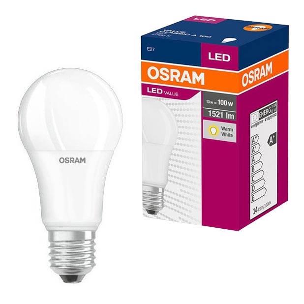 LED Žiarovka VALUE A60 E27/13W/230V 2700K - Osram