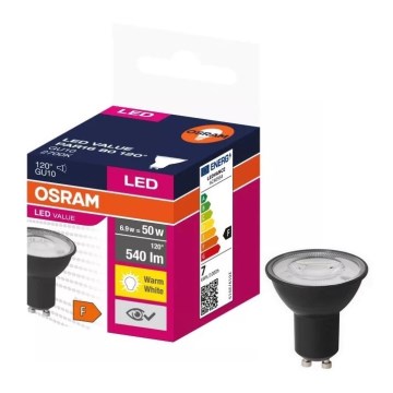 LED Žiarovka VALUE PAR16 GU10/6,9W/230V 2700K 120° čierna - Osram