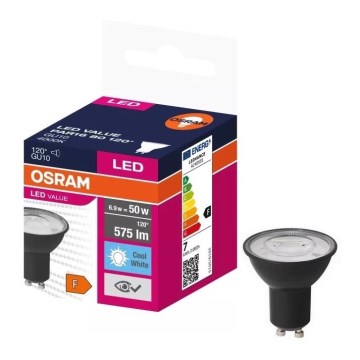 LED Žiarovka VALUE PAR16 GU10/6,9W/230V 4000K 120° čierna - Osram