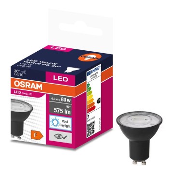 LED Žiarovka VALUE PAR16 GU10/6,9W/230V 4000K 36° čierna - Osram