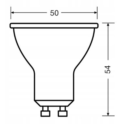 LED Žiarovka VALUE PAR16 GU10/6,9W/230V 4000K 36° čierna - Osram