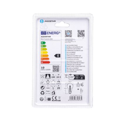 LED žiarovka VINTAGE A60 E27/10W/230V 2200K - Aigostar