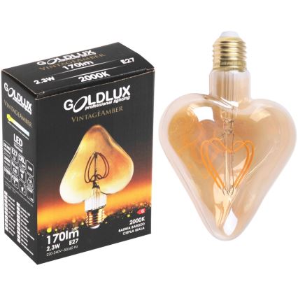 LED žiarovka VINTAGE AMBER E27/2,5W/230V 2000K