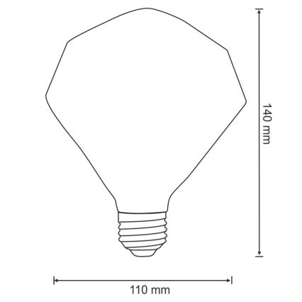 LED žiarovka VINTAGE AMBER E27/4W/230V 2700K