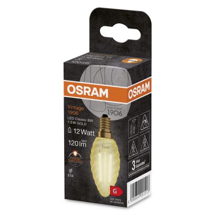 LED Žiarovka VINTAGE E14/1,5W/230V 2400K - Osram