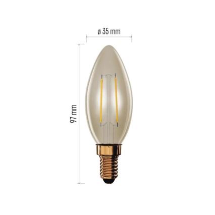 LED Žiarovka VINTAGE E14/2,5W/230V 2200K