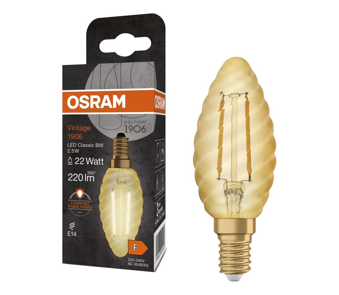LED žiarovka VINTAGE FILAMENT E14/2,5W/230V 2400K - Osram 4099854091490