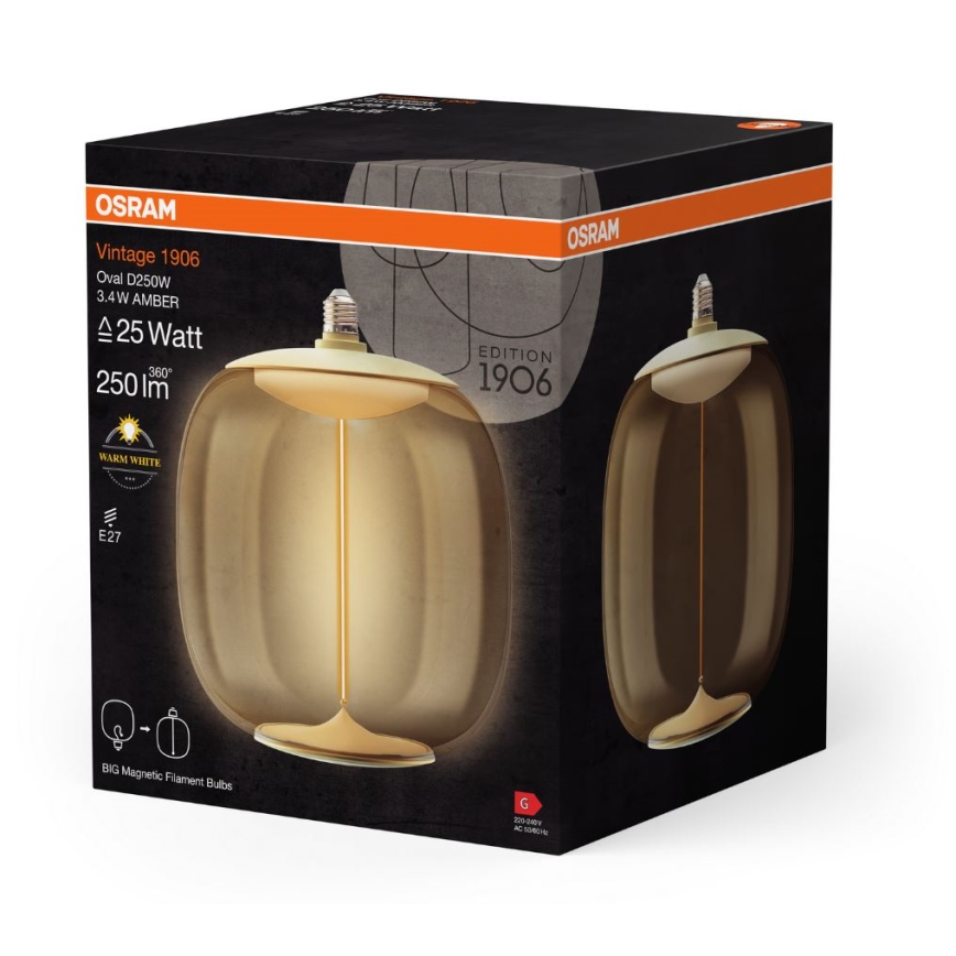 LED Žiarovka VINTAGE FILAMENT E27/3,4W/230V 2700K - Osram