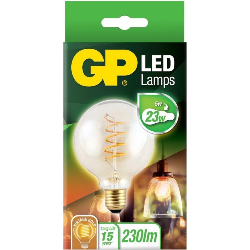 LED Žiarovka VINTAGE G95 E27/5W/230V 2200K - GP