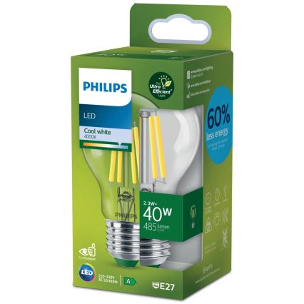 LED Žiarovka VINTAGE Philips A60 E27/2,3W/230V 4000K