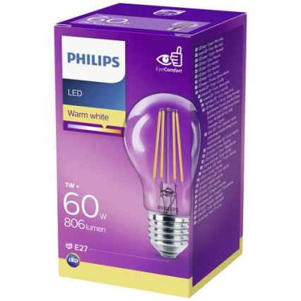 LED Žiarovka VINTAGE Philips A60 E27/7W/230V 2700K