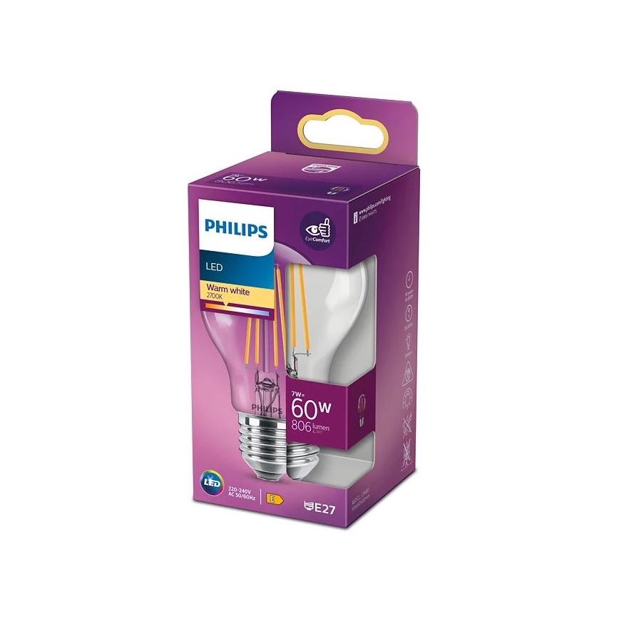 LED Žiarovka VINTAGE Philips A60 E27/7W/230V 2700K