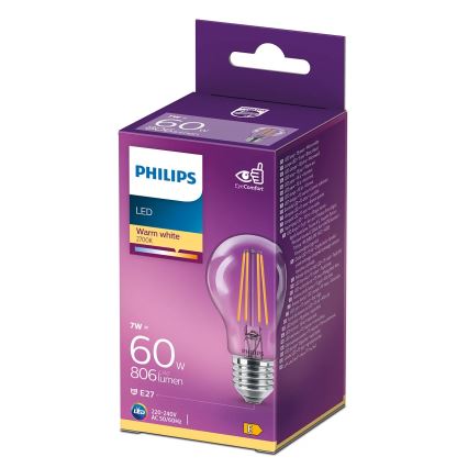 LED Žiarovka VINTAGE Philips A60 E27/7W/230V 2700K
