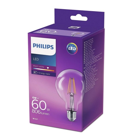 LED Žiarovka VINTAGE Philips E27/6W/230V 2700K