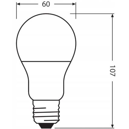 LED Žiarovka z recyklovaného plastu A60 E27/8,5W/230V 2700K - Ledvance