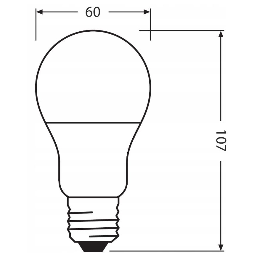 LED Žiarovka z recyklovaného plastu A60 E27/8,5W/230V 2700K - Ledvance