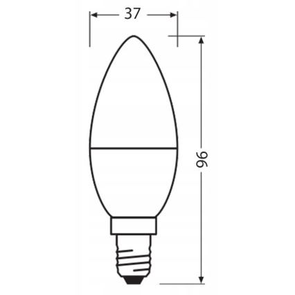 LED Žiarovka z recyklovaného plastu B40 E14/4,9W/230V 2700K - Ledvance