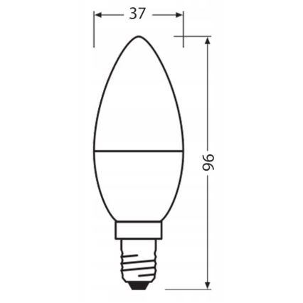 LED Žiarovka z recyklovaného plastu B40 E14/4,9W/230V 4000K - Ledvance