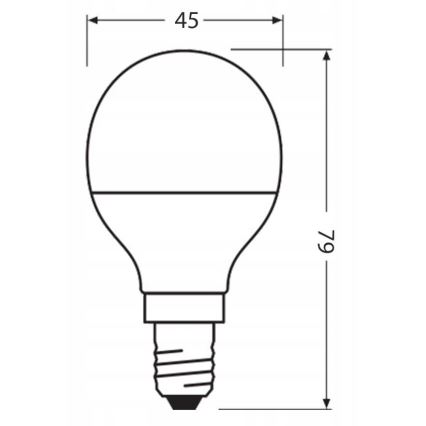 LED Žiarovka z recyklovaného plastu P45 E14/4,9W/230V 4000K - Ledvance