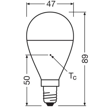 LED žiarovka z recyklovaného plastu P45 E14/7,5W/230V 2700K - Osram