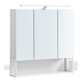 LED zrkadlová kúpeľňová skrinka SKY 70x70x16 cm 230V biela