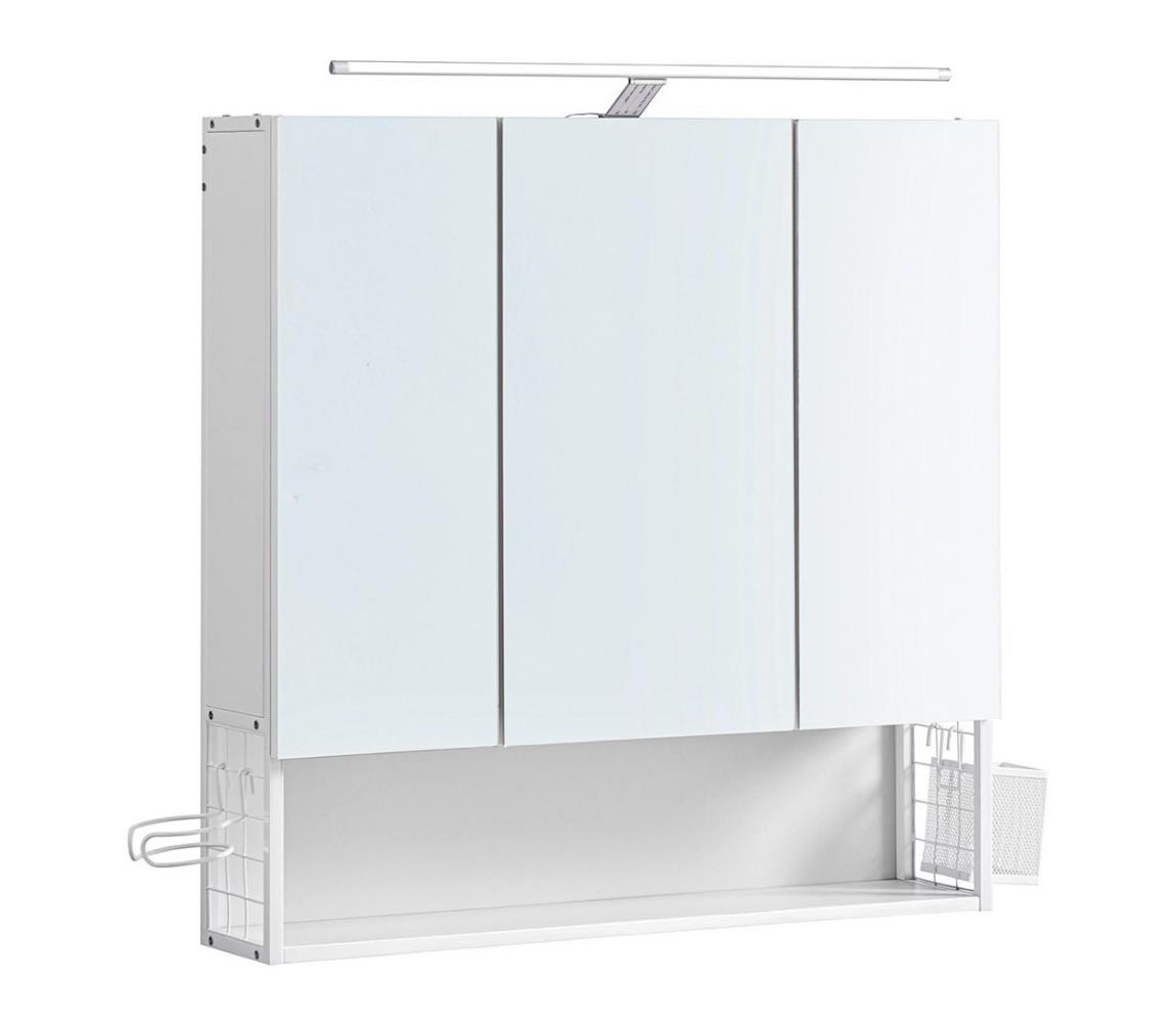 LED zrkadlová kúpeľňová skrinka SKY 70x70x16 cm 230V biela BBK124W14