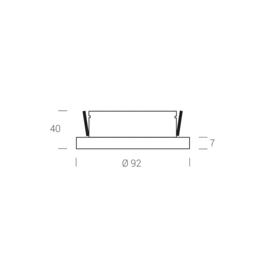 LED2 - LED Bodové zápustné svietidlo STATIC LED/7W/230V IP44