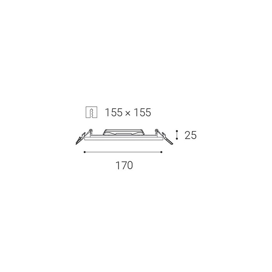 LED2 - LED Kúpeľňové podhľadové svietidlo SLIM LED/15W/230V IP43 CRI 90