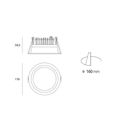 LED2 - LED Kúpeľňové podhľadové svietidlo ZETA LED/25W/230V 3000K IP44