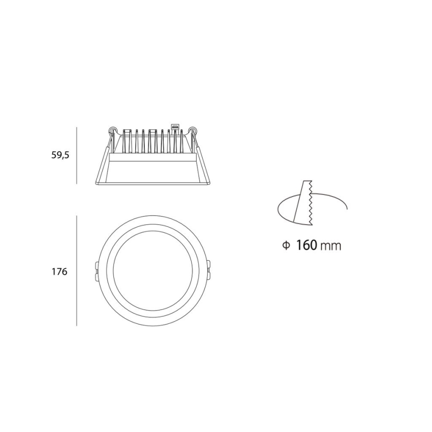 LED2 - LED Kúpeľňové podhľadové svietidlo ZETA LED/25W/230V 3000K IP44
