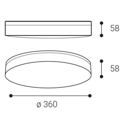 LED2 - LED Kúpeľňové stropné svietidlo YPSO LED/30W/230V 3000/4000K IP54 priemer 36 cm biela