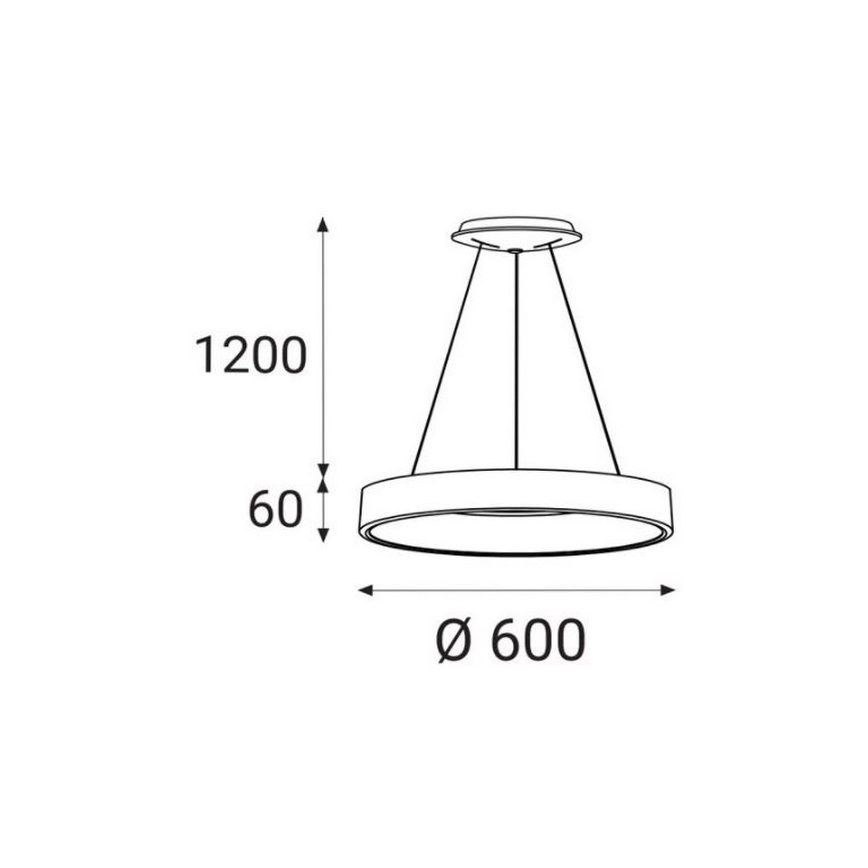 LED2 - LED Luster na lanku BELLA LED/50W/230V 3000/4000K čierna