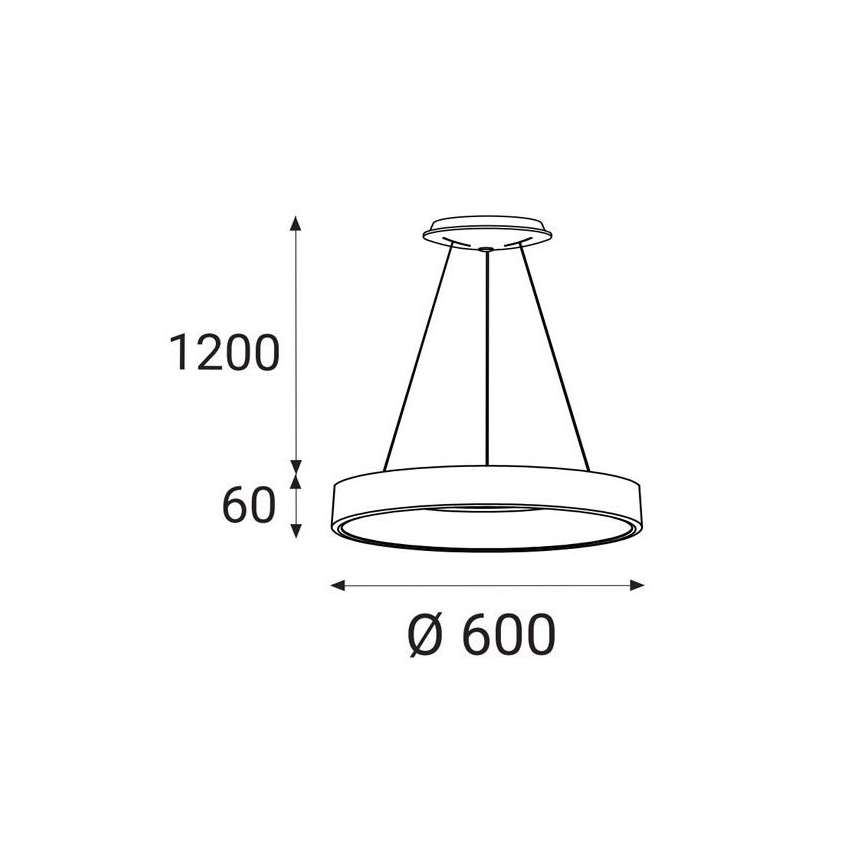 LED2 - LED Luster na lanku BELLA LED/50W/230V 3000K pr. 60 cm biela