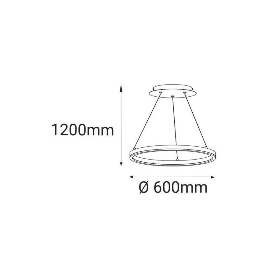 LED2 - LED Luster na lanku CIRCLE LED/42W/230V