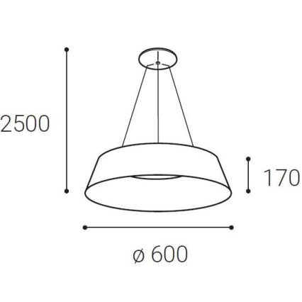 LED2 - LED Luster na lanku KATY LED/60W/230V 3000/4000K biela