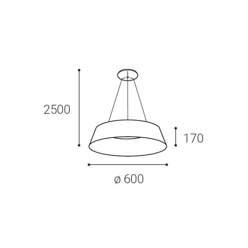 LED2 - LED Luster na lanku KATY LED/60W/230V 3000/4000K biela